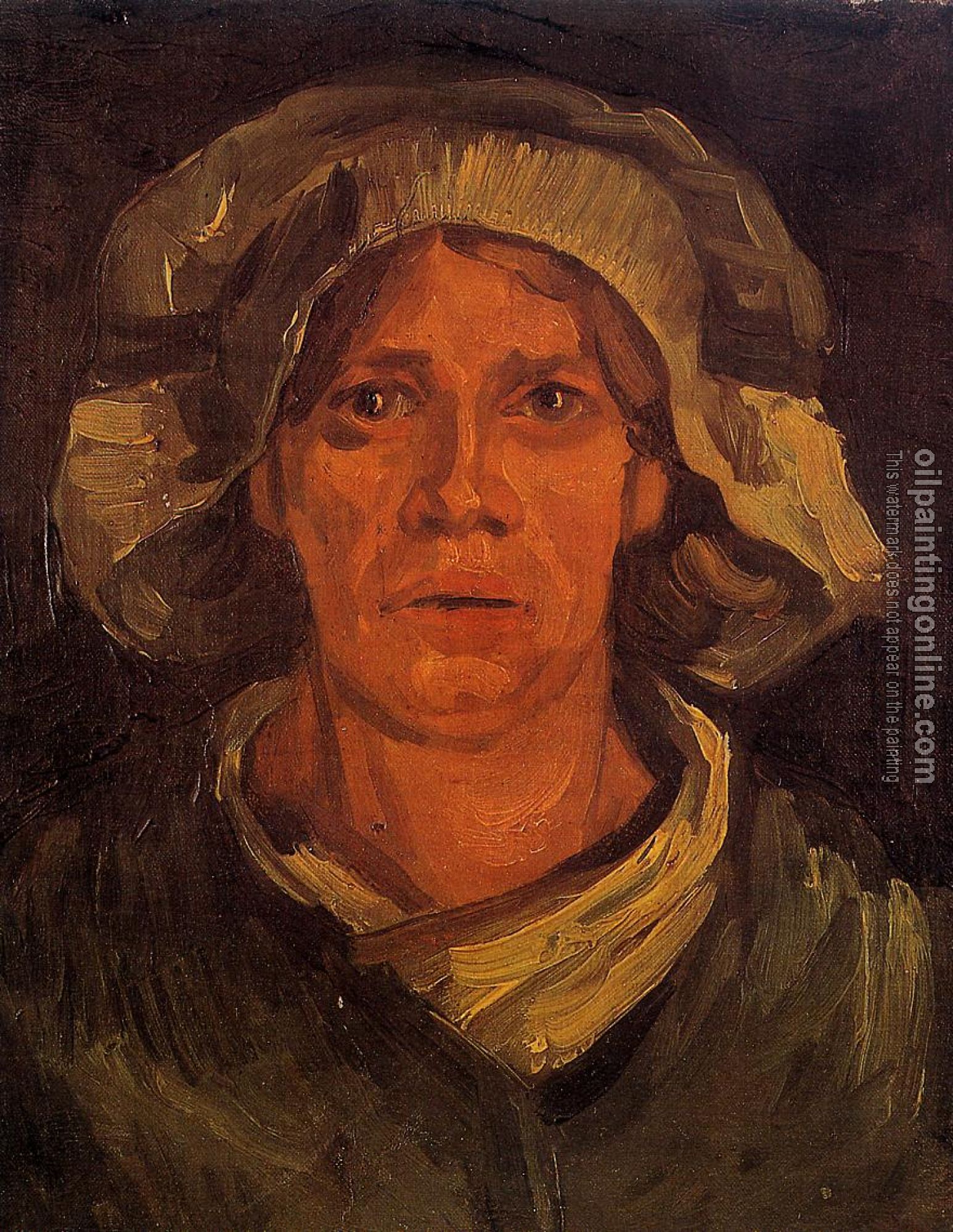 Gogh, Vincent van - Head of a Peasant Woman with White Cap